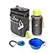 Wonder Creature Dog Treat Pouch with Dog Clicker (Black, Water Bottle Holder)
