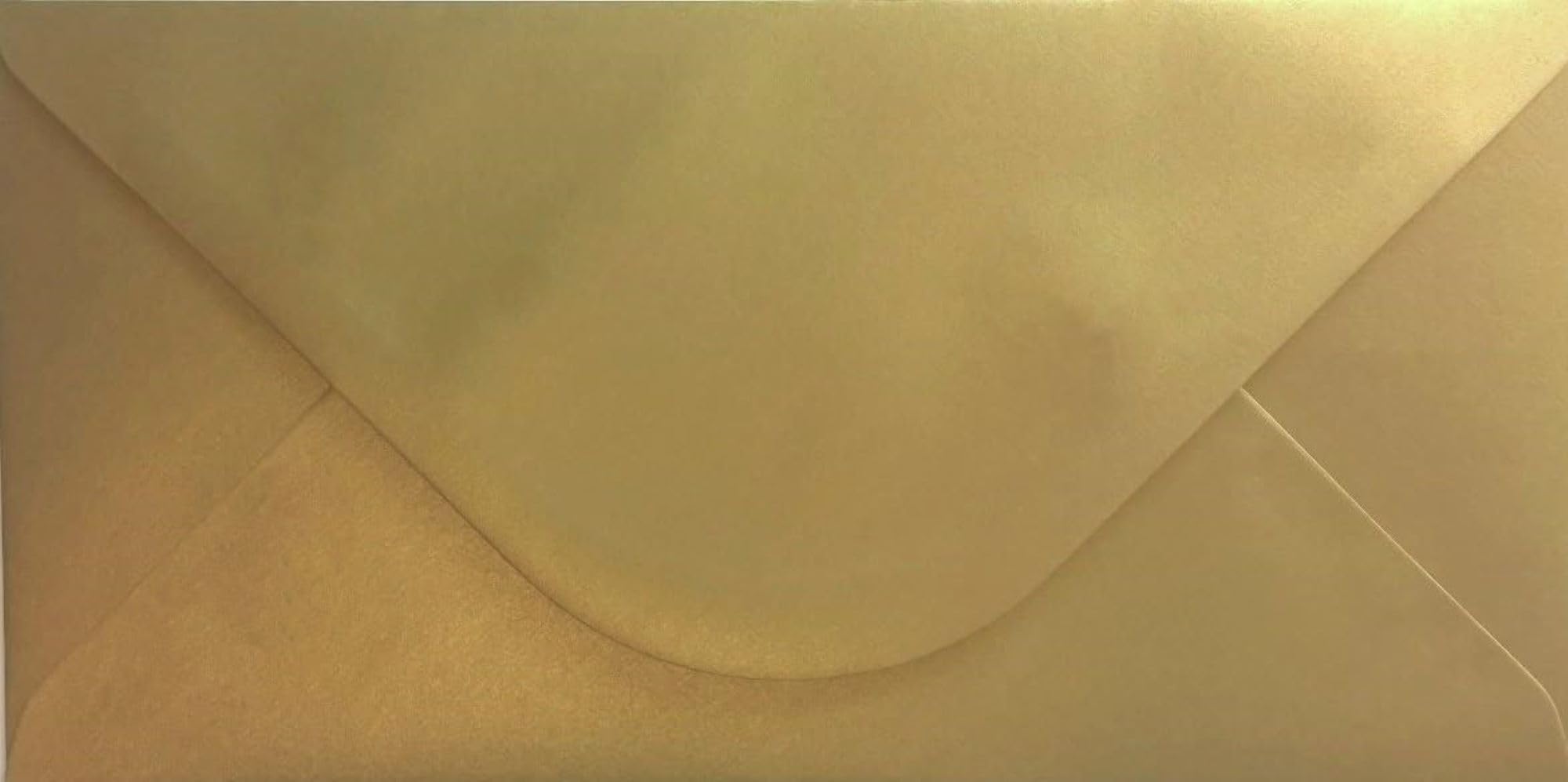 METALLIC GOLD GUMMED ENVELOPE 110mm x 220mm DL - Pack of 25
