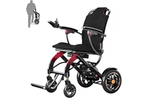 Lightweight Carbon Fiber Electric Wheelchair – 13.8kg Foldable Power Wheelchair with 800W Brushless Motor, 12Ah Lithium Batte