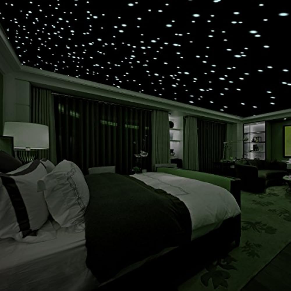 Realistic 3d Wall Dcor Domed Glow In The Dark Stars 606 Dots For
