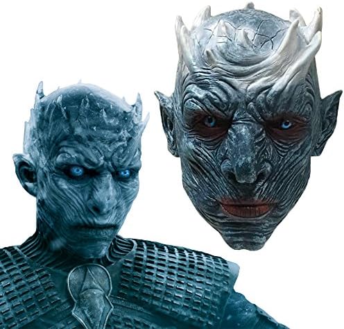 Mens Game of Thrones Night's Kings White Walker Mask Costume HBO