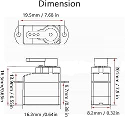 2Pcs DM-S0020 2.1g Ultra-Micro Servo Coreless Motor