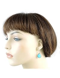 Turquoise Earrings Sterling Silver 925 Genuine Turquoise Jewelry (Select style)