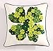 Shamrock Green Throw Pillows Covers 18x18 Embroidery Clovers Irish Pillow Cases Applique Diamond Throw Pillow Cover White Spring Green
