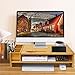 WAYTRIM 2-Tier Bamboo Monitor Stand, Wood Computer Monitor Riser, Wooden Desk Organizers with Adjustable Storage Accessories Shelf for iMac, Laptop, Printerthumb 2