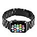 iiteeology Compatible with Apple Watch Band Series 11/10/9/8/7 46mm/45mm, Ultra 3/Ultra 2 49mm, Series 6/5/4 SE 3 44mm, Series 3/2/1 42mm, Stainless Steel Metal Link Band for iWatch - Black