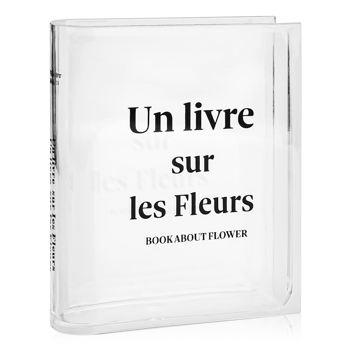 GLADFRESIT Transparent Book Flower Vase Simple High-End Style Acrylic Vase Decoration for Placement In Bedroom, Study, Living Room, for Home Decoration