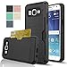 Samsung Galaxy J7 Case with HD Screen Protector,(Not Fit J7 2016) AnoKe[Card Slots Holder][Not Wallet] Plastic TPU Hybrid Shockproof Heavy Duty Case for Samsung Galaxy J7 J700 2015 KC2 Black New