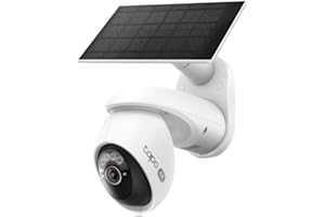 Tapo 4K Outdoor Camera Wireless, Battery Camera w/Solar Panel, Pan/Tilt, 360° View, 24/7 Capture, Free Person/Vehicle Detect, Night Vision, SD/Cloud, Works w/Alexa and Google Assistant, VistaCam 360