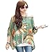 HP95(TM) Women's Bohemian Style Batwing Sleeve Chiffon Beach Loose Shirt