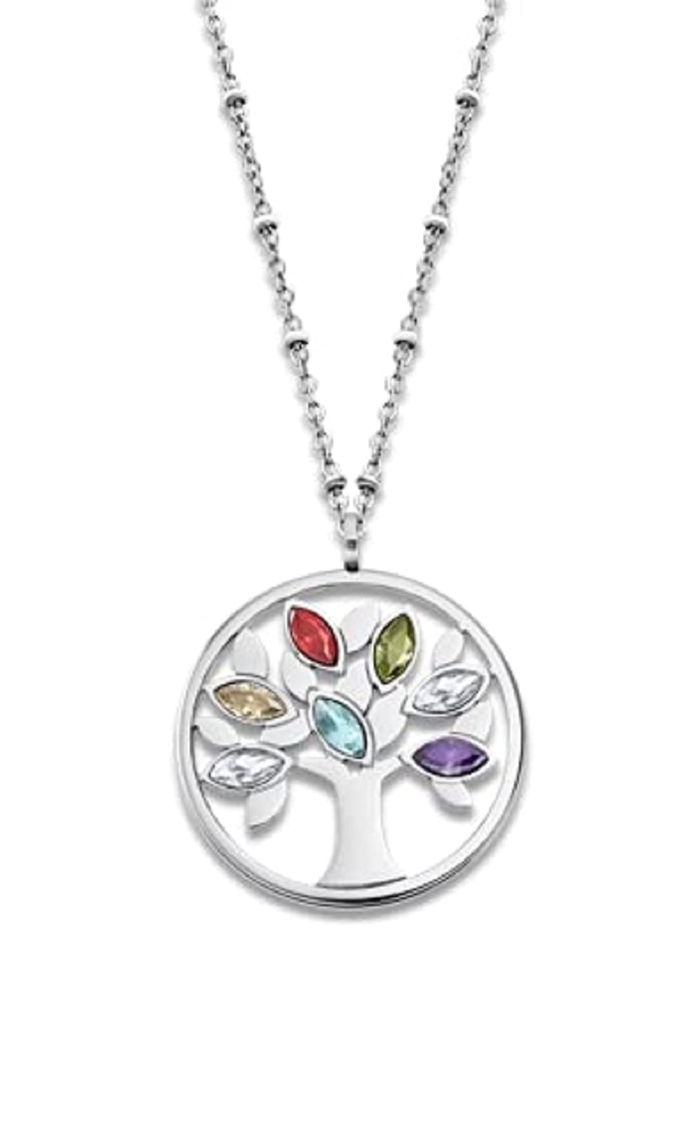 Lotus Style Rainbow Necklace LS2192-1/1, one size, Metal, No Gemstone