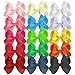 Habibee Kids Toddlers Grosgrain Ribbon Hair Bows for Girls 6 Inches Baby Girl Hair Clips Bow Accessories
