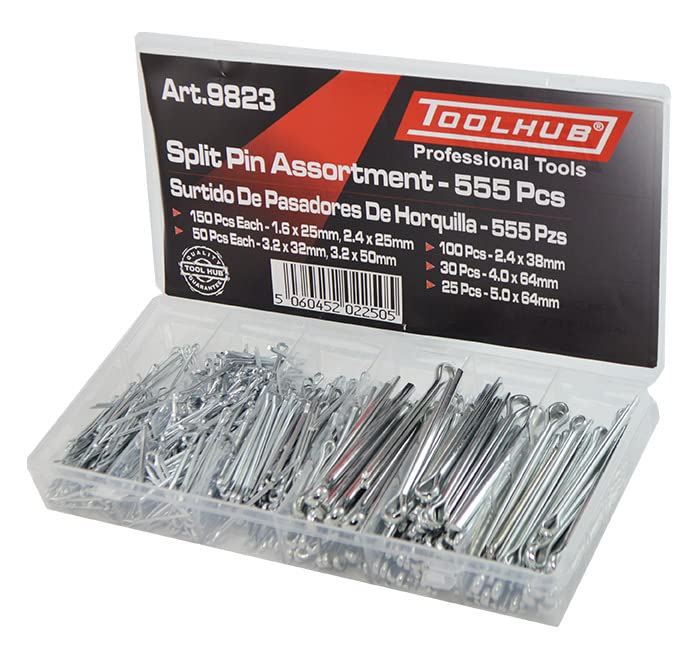 Toolhub Cotter Pin Assortment Set 555 Pieces