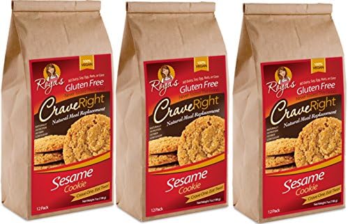 Gluten-free, 100% Vegan - 7 Oz, Containing 12 Individual Cookies (Sesame Crunch Cookie) (Pack of 3)