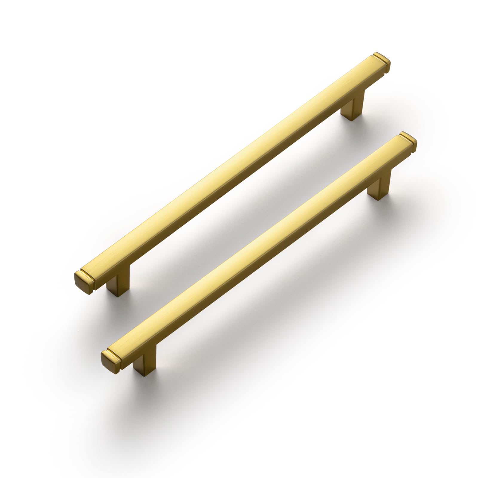 Photo 1 of Goo-Ki Brushed Gold Drawer Handles 6-1/4 in (160mm) Hole Centers Straight Bar Pull,6-Pack Solid Cabinet Handles for Kitchen Cabinets and Dresser Drawers 1814-LSJ-160