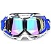 Ubelly Motorcycle Motocross Goggles ATV Racing Goggles Dirt Bike Tactical Riding Motorbike Goggle Glasses, Bendable Windproof Dustproof Scratch Resistant Protective Safety Glasses (Blue)
