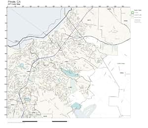Amazon.com: ZIP Code Wall Map of Pinole, CA ZIP Code Map Not Laminated