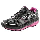 Skechers Women's Shape Ups S2 Lite Lace-Up Fashion Sneaker,Black Hot Oink,10 M US