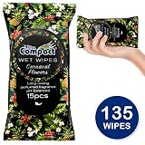 Ultra Compact Natural Wet Wipes - Alcohol Free to Body and Hand Cleaning Wipes - Great for Camping, Travel and Personal Hygiene - Carnaval Fragrance Cleansing Cloths (Pack of 9)