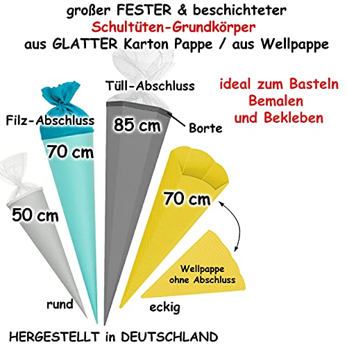 alles-meine.de GmbH Bastelset - Schultüte Farbe & Größe wählbar 70/85 / 100 cm - Feuerwehr Bastelschultüte - Zuckertüte… – Bild 4