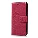 Core Prime Case,Galaxy Core Prime Case - Fashion Wallet Purse 3D Embossed Butterflies PU Leather Kickstand Flip Cover Shockproof TPU Inner Bumper Hand Strap Dust Plug Stylus Pen by Badalink - Hot Pink