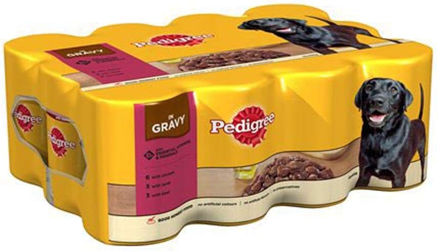 Pedigree Beef in Gravy can, 400g, 4.8 kg (Pack of 1)