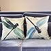 ONWAY Outdoor Dragonfly Decor Blue and Green Dragonfly Pillow Covers 18 x 18 Inches for Garden and Yard, Set of 2