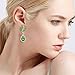 EleQueen Women's Austrian Crystal Art Deco Tear Drop Dangle Earrings Clip-on Gold-tone Apple Green