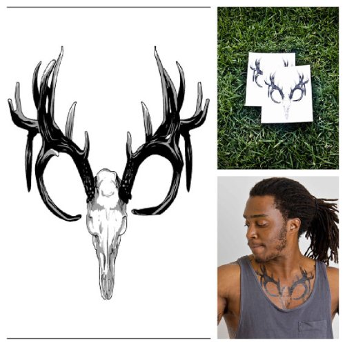 Tattify Animal Skull Temporary Tattoo - Proof of Life (Set of 2)