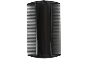 Fine Tooth Flea Comb For Pets With Durable Metal Teeth Designed For Removing Loose Fur And Supporting Daily Grooming In Black