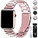 Fullmosa Compatible Apple Watch Band 38mm 40mm 42mm 44mm, Stainless Steel Metal for Apple Watch Series 5 4 3 2 1 Bands, 38mm 40mm Rose Gold