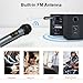 UHF Wireless Microphone, ELEGIANT Bluetooth Microphone Dynamic Mic System Rechargeable Receiver Handheld Singing Machine for Karaoke Wedding Church Outdoor Cell phone Stage Mixer-K380