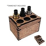 TANK ORGANIZER w/ STORAGE BOX wood wooden atty holder stand display vape