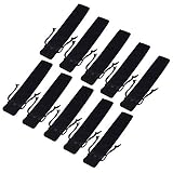 BCP 10pcs Velvet Drawstring Pen Pouch, Pen Bag/ Holder (Black Color)