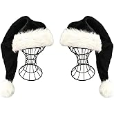 QIAONIUNIU Santa Hat - Adults Deluxe Xmas Christmas Hat Pack 2 pcs