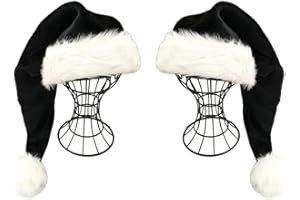 QIAONIUNIU Santa Hat - Adults Deluxe Xmas Christmas Hat Pack 2 pcs