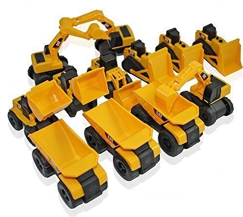 Toy State Cat Caterpillar Construction Toys Mini Machine Set 12
