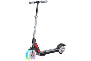 HOVERFLY GKS Lumios/Plus Kids Electric Scooter, 6" Flashing Wheels &150W Motor, Max 7 Miles Range & 7.5mph Speed, Approved UL2272 Certificate Scooter for Kids Ages 6-12