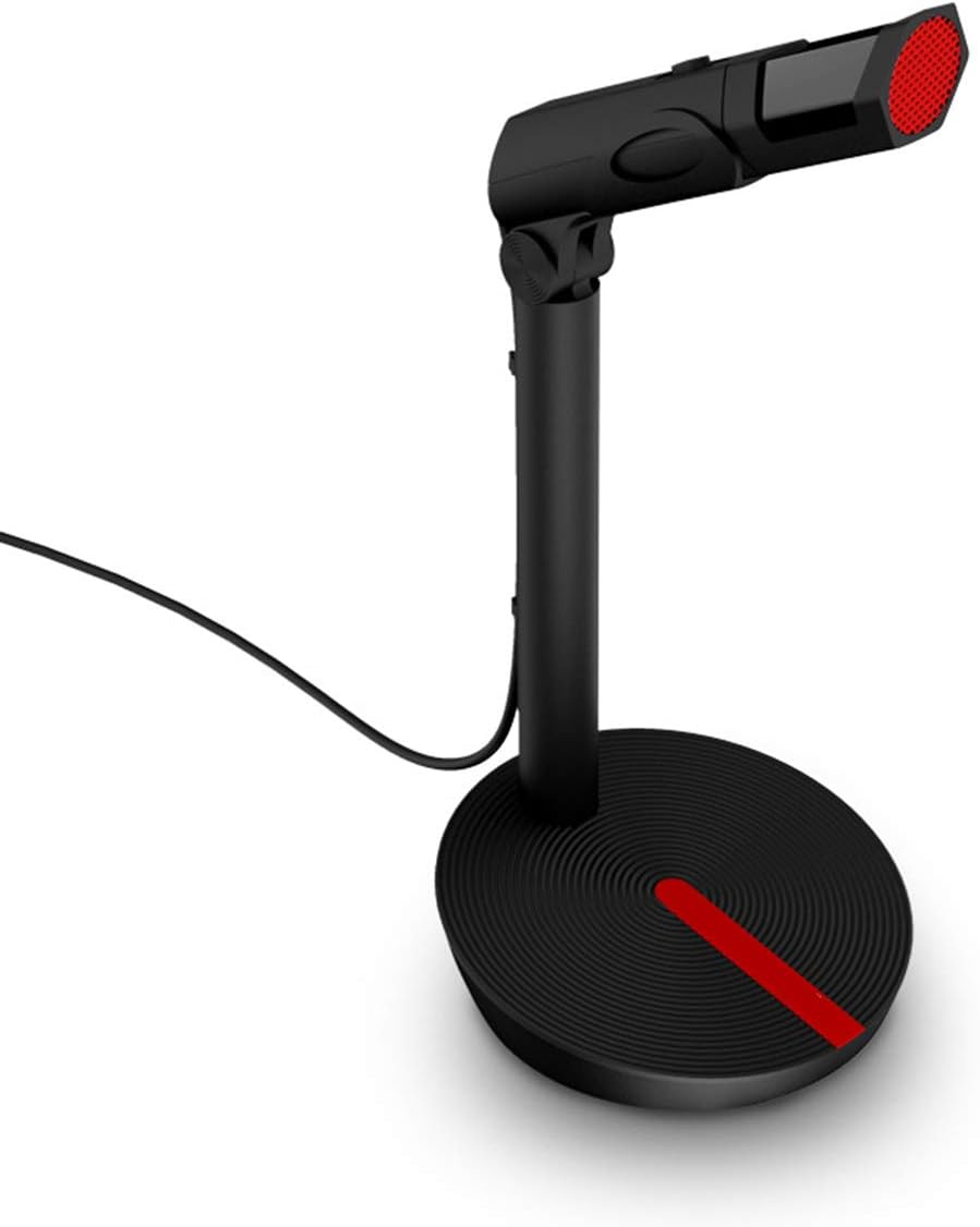 DaMohony USB Microphone, Desktop Laptop Computer Condenser Microphone with LED Light for Gaming Netmeeting