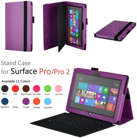 Case for Surface Pro 1st/ Surface Pro 2 - SHEROX Premium Folio Case Cover with Stand for Microsoft Surface Pro 1st/ Surface Pro 2, Purple