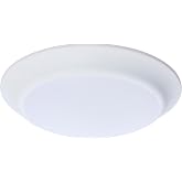 Nuvo 62/1801R1, 7.4" LED Disk Light, 5 CCT Selectable, White, Ceiling Light | 2700K-5000K settings, Steel body, Polycarbonate lens, Ideal for hallways, kitchens and bathrooms