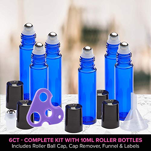 6 Glass+Stainless+Steel+Roller+Bottles