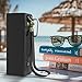 MoKo Carrying Case for Bose SoundLink Mini / Mini 2, Portable Speaker Cover PU Leather Protective Bag Sleeve Skins, with Holding Strap & Carabiner, BLACK