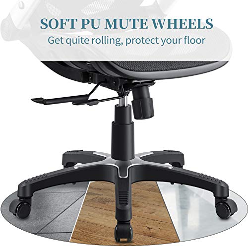 Gabrylly Ergonomic Office Chair, Mesh Chair with Sliding Seat and Flip