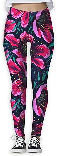 Bright Flower Yoga Pants For Women Petite Length Fitness Power Flex Yoga Pants Leggings Tight Yoga Pants Tummy Control Workout