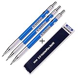 S-Ketch 2.0mm Lead Holder Pen Mechanical Pencil Draft Drawing Art Sketching (3 Holder Pencils +12 Leads)