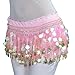 BellyLady Belly Dance Hip Scarf Skirt Wrap With Paillettes Christmas Gift Idea-Pink