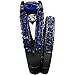 Black Blue Princess Cut Cubic Zirconia Wedding Ring Set (9)