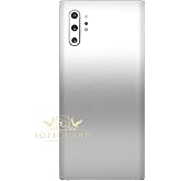 SopiGuard Skin for Samsung Galaxy Note 10+ Plus Precision Edge-to-Edge Vinyl Sticker Back Panel Only (Matte Silver Metallic)
