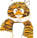 WINPAL Children’s Neck Pillow for Travel in the car or Plane, Reading, Watching TV | tiger Design | Stuffed Animal and Plush Pillow for Kids | Soft a Supportive | Best Neck Support and Rest Pillow